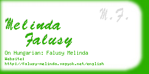 melinda falusy business card